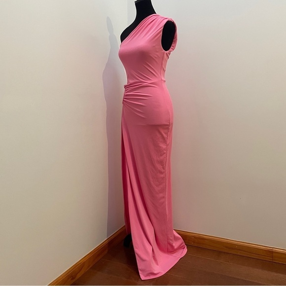 NEW! Michael Costello x REVOLVE- Sofie Gown One Shoulder Pink Maxi Dress Size XS - Picture 5 of 15